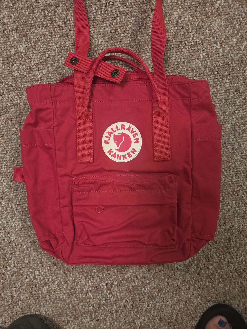 Fjallraven Kånken Tote Backpack in Red